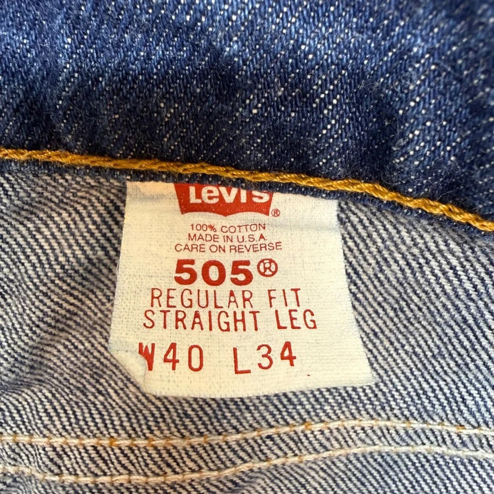 Vintage Levi's 505 40x34 Orange Tab 90s Straight Leg Jeans Regular Fit‎ Denim